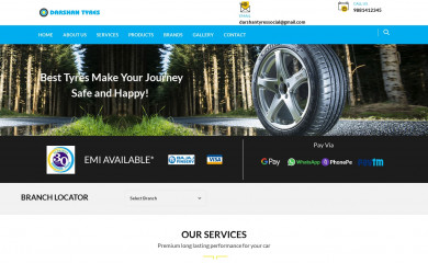 darshantyres.com screenshot