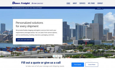 dawnfreight.net screenshot