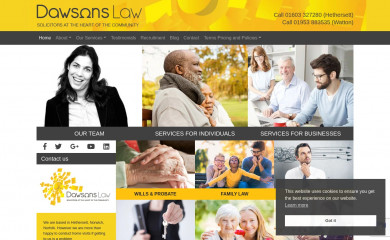 dawsons-law.co.uk screenshot
