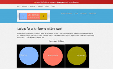 davewallmusic.com screenshot