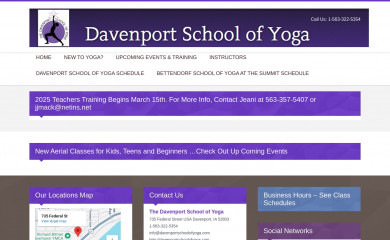 davenportschoolofyoga.com screenshot