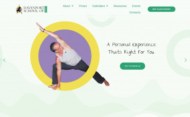 davenportschoolofyoga.com screenshot