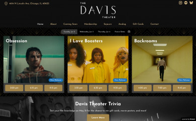 davistheater.com screenshot
