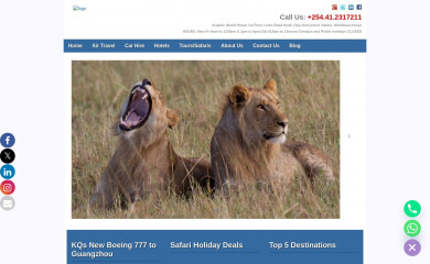 deanstravelcentre.com screenshot