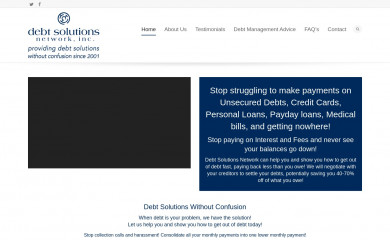 debtsolutionsnetwork.com screenshot