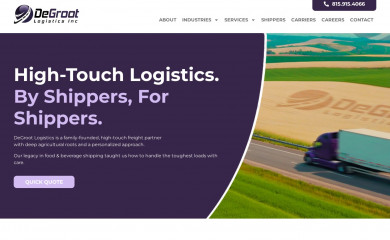 degrootlogistics.com screenshot