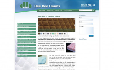 deebeefoams.co.uk screenshot