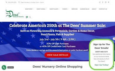 deesnursery.com screenshot