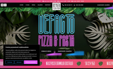 defacto-pizzeria.pl screenshot
