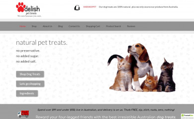 delishpettreats.com.au screenshot