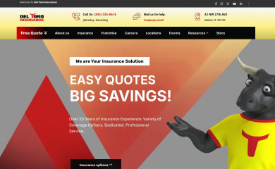 deltoroinsurance.com screenshot