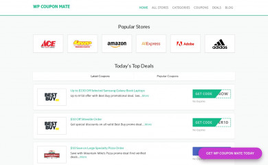 https://demo.couponthemes.net/wp-coupon-mate/ screenshot