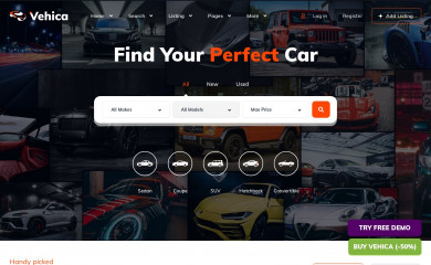 https://demo.vehica.com/ screenshot