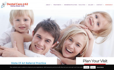 dentalcare62.com screenshot