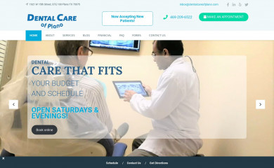 dentalcareofplano.com screenshot