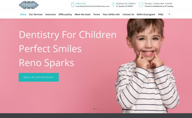 dentistryforchildrenreno.com screenshot