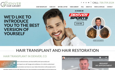 denverhairsurgery.com screenshot