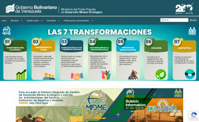 desarrollominero.gob.ve screenshot