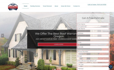 deschutesroofing.com screenshot