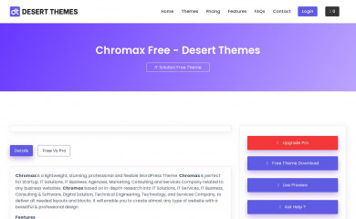 https://desertthemes.com/themes/chromax-free/ screenshot