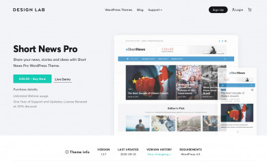 Short News Pro Child Theme screenshot