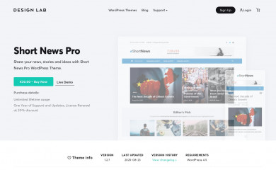 Short News Pro Child Theme screenshot