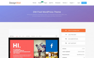 http://www.designwall.com/wordpress/themes/dw-fixel/ screenshot