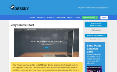 http://dessky.com/theme/very-simple-start screenshot