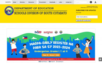 depedsouthcotabato.org screenshot
