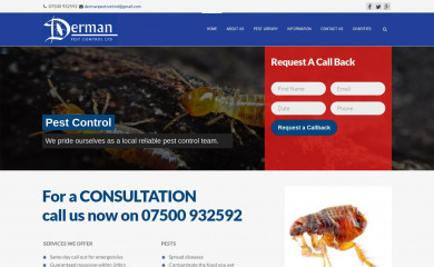 dermanpestcontrol.co.uk screenshot