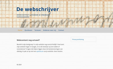dewebschrijver.nl screenshot