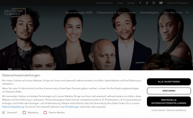 deutscher-filmpreis.de screenshot