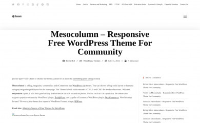 http://www.dezzain.com/wordpress-themes/mesocolumn/ screenshot