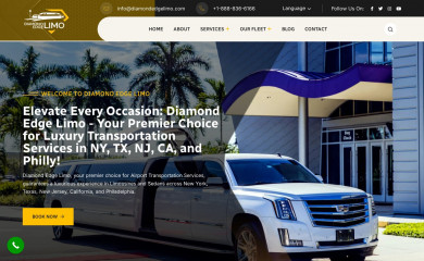 diamondedgelimo.com screenshot