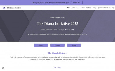 dianainitiative.org screenshot
