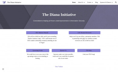 dianainitiative.org screenshot