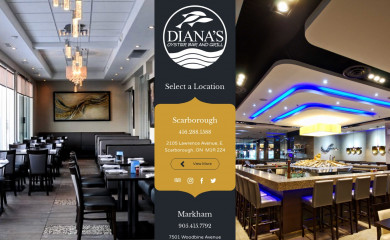 dianasoysterbar.com screenshot
