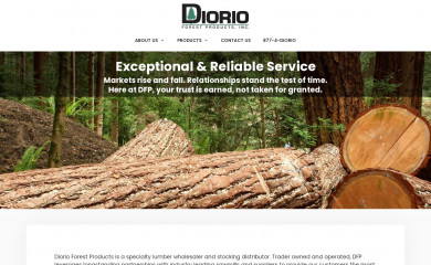 diorioforestproducts.com screenshot