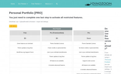 Personal Portfolio Freemium screenshot