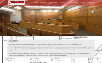 dischermillwork.com screenshot