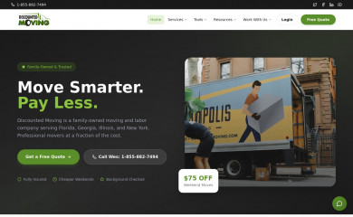 discountedmoving.com screenshot