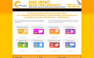 displaysondemand.com.au screenshot