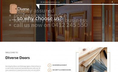 diversedoors.com.au screenshot