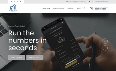 diverselending.ca screenshot