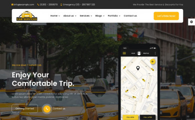 Divi Taxi Cab Service Theme screenshot