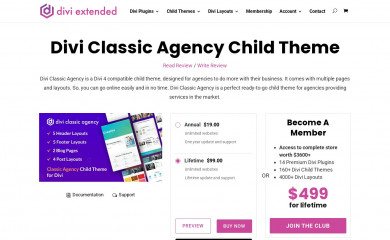 Divi Classic Agency screenshot