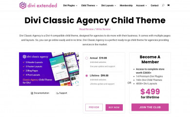 Divi Classic Agency screenshot