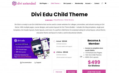 https://diviextended.com/products/divi-edu-child-theme/ screenshot