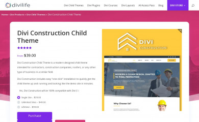 Divi Construction screenshot