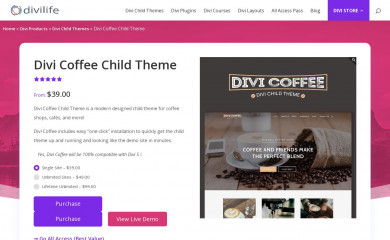Divi Coffee screenshot
